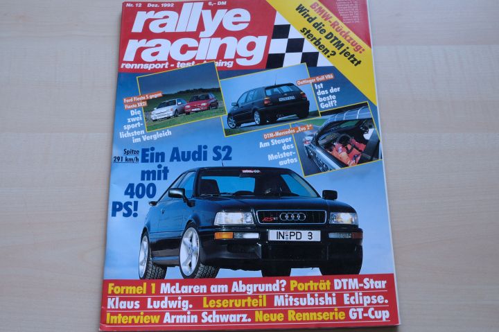 Deckblatt Rallye Racing (12/1992)